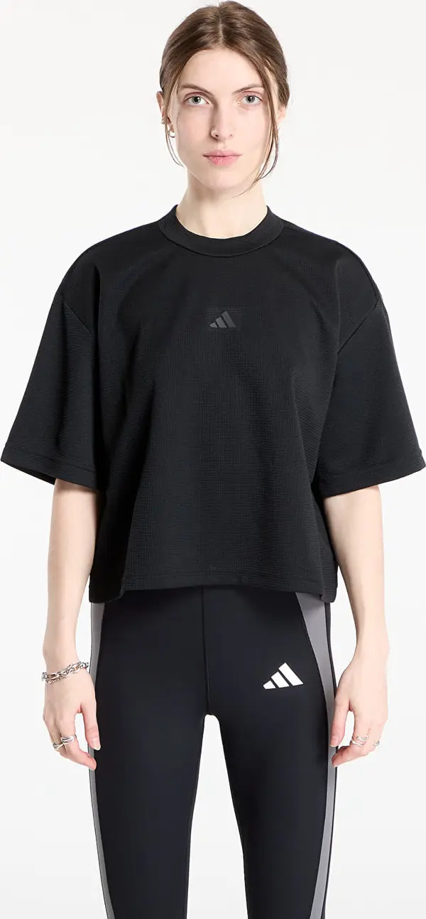 adidas Performance Majice adidas Yoga Motion Waffle T-Shirt Black S