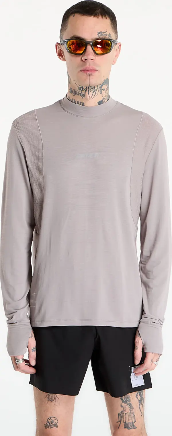BANDIT Majice BANDIT AuraGrid™ Mockneck Long Sleeve Zinc S