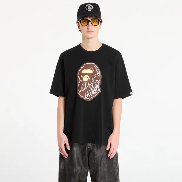 A BATHING APE Majice BAPE® x FOOTSHOP - Scribble Ape Tee Black XXL