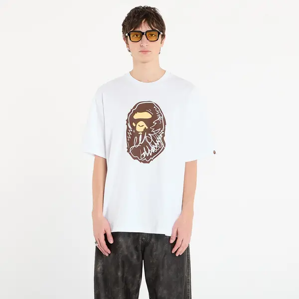 A BATHING APE Majice BAPE® x FOOTSHOP - Scribble Ape Tee White XL