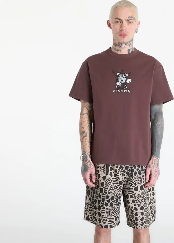 Brain Dead Majice Brain Dead Time Is Nigh T-shirt Berry XXL