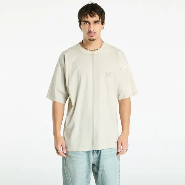 C.P. Company Majice C.P. Company 24/1 Jersey Short Sleeve Printed Logo T-Shirt Pistachio Shell Beige L