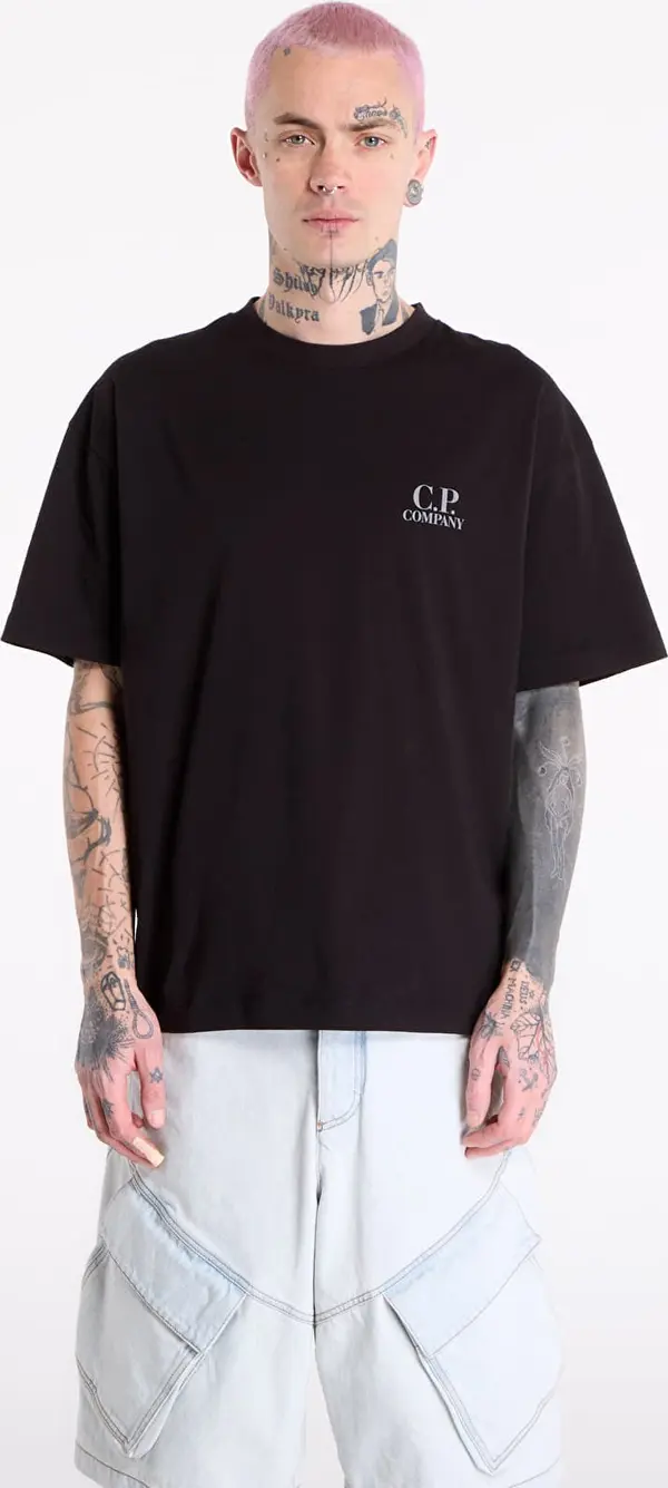 C.P. Company Majice C.P. Company 30/1 Jersey Short Sleeve Logo T-Shir Black XL