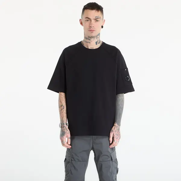 C.P. Company Majice C.P. Company Light Fleece Short Sleeve Sweatshirt Black L