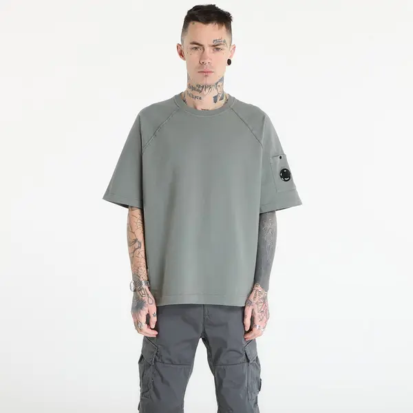 C.P. Company Majice C.P. Company Light Fleece Short Sleeve Sweatshirt Gunmetal Grey S