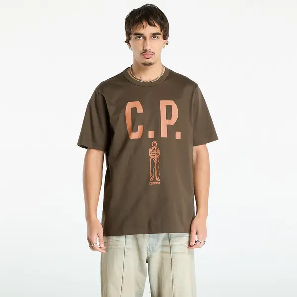 C.P. Company Majice C.P. Company Mercerized 30/2 Jersey Twisted Short Sleeve Logo T-Shirt Ivy Green XXL