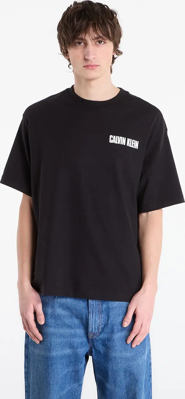 Calvin Klein Majice Calvin Klein Jeans Ss 16S Ck Vert Logo Tee Black L