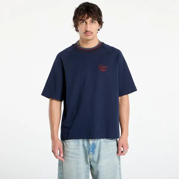 Calvin Klein Majice Calvin Klein Jeans Ss 16S Jersey Tipped Tee Blue M
