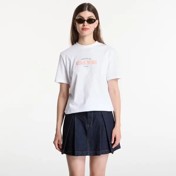Calvin Klein Majice Calvin Klein Jeans Ss Classic Resort Calvin Logo Tee Bright White XS