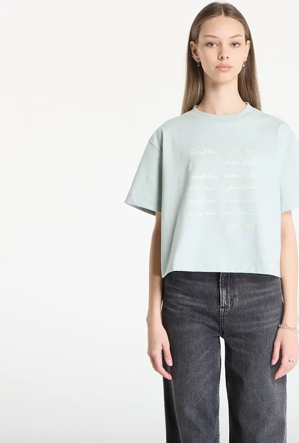 Calvin Klein Majice Calvin Klein Jeans Ss Cropped Boxy Grap Tee Green L