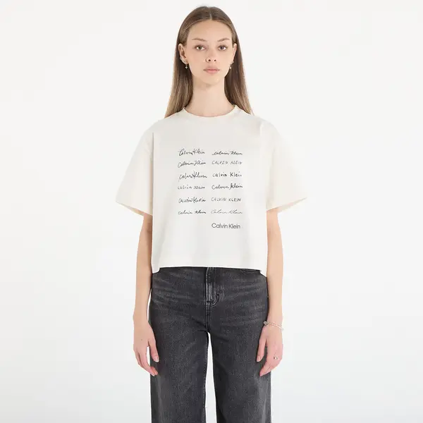 Calvin Klein Majice Calvin Klein Jeans Ss Cropped Boxy Grap Tee White M
