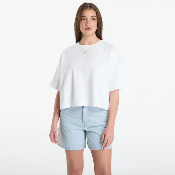 Calvin Klein Majice Calvin Klein Jeans Ss Cropped Boxy Satin Floral Tee Bright White M
