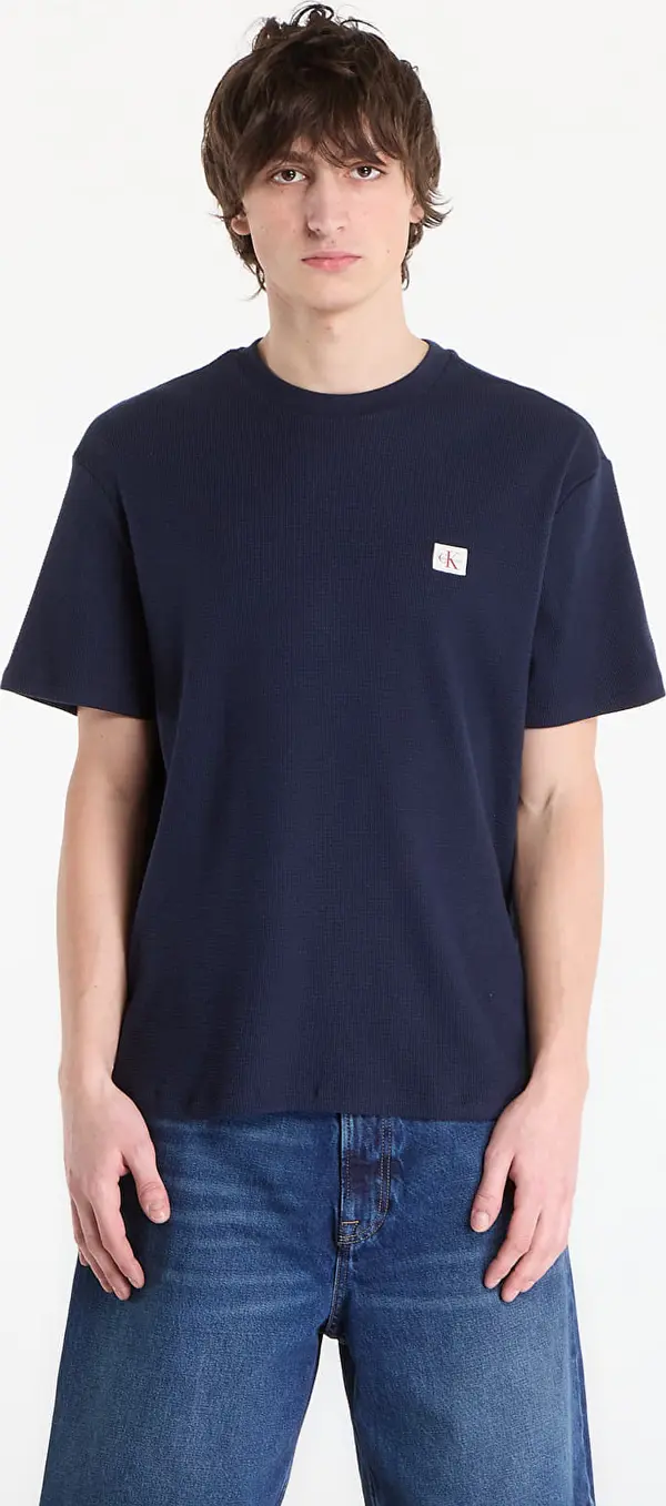 Calvin Klein Majice Calvin Klein Jeans Ss Waffle Badge Crew Tee Blue L