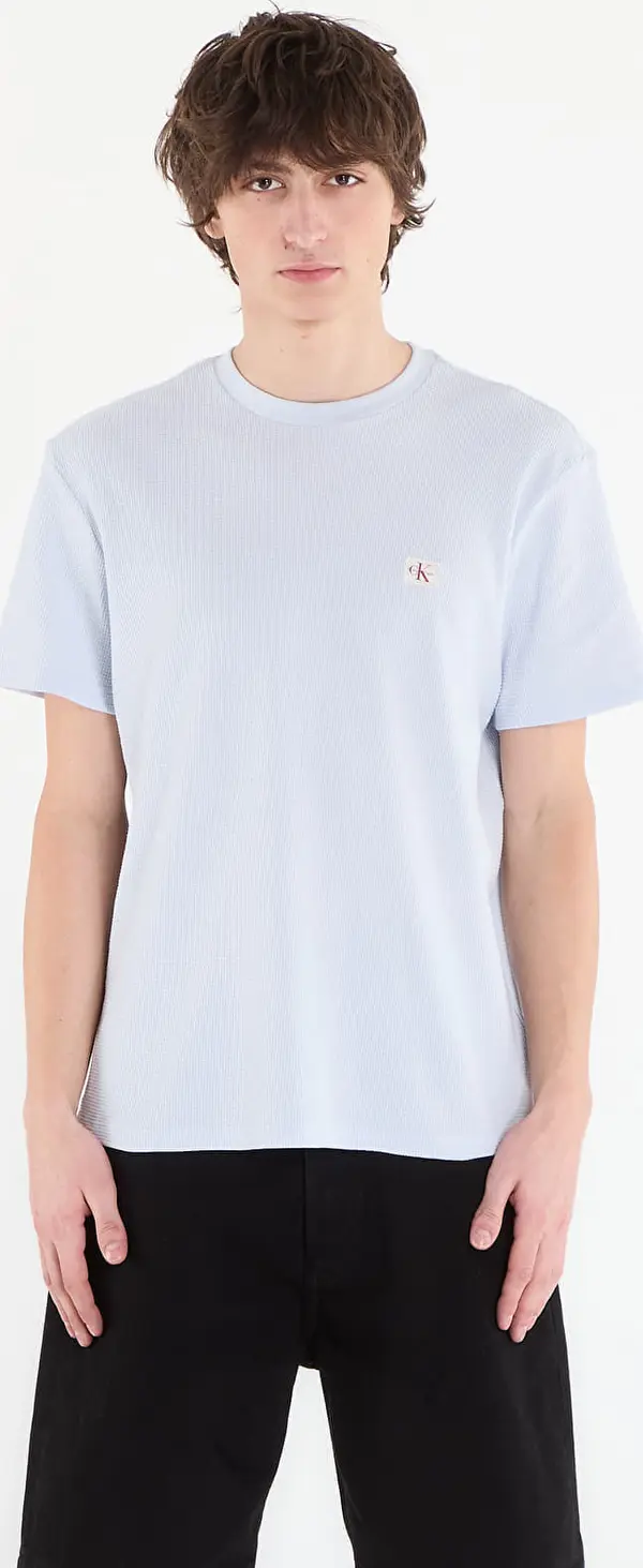Calvin Klein Majice Calvin Klein Jeans Ss Waffle Badge Crew Tee Blue XL