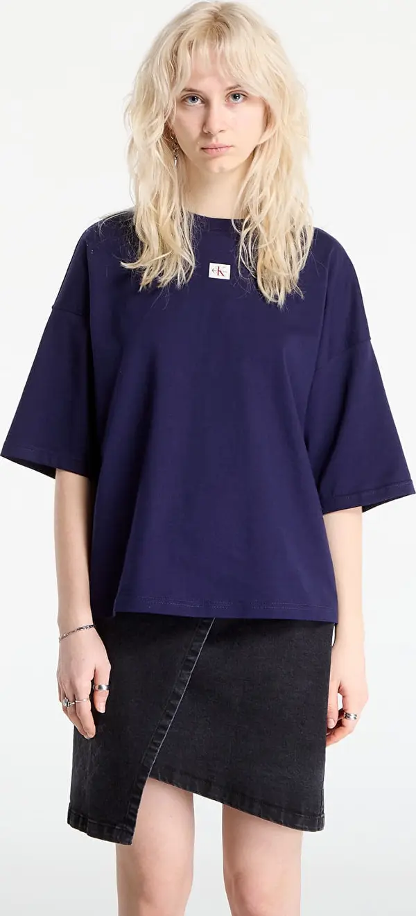 Calvin Klein Majice Calvin Klein Jeans Ss Woven Label Overs Tee Purple S