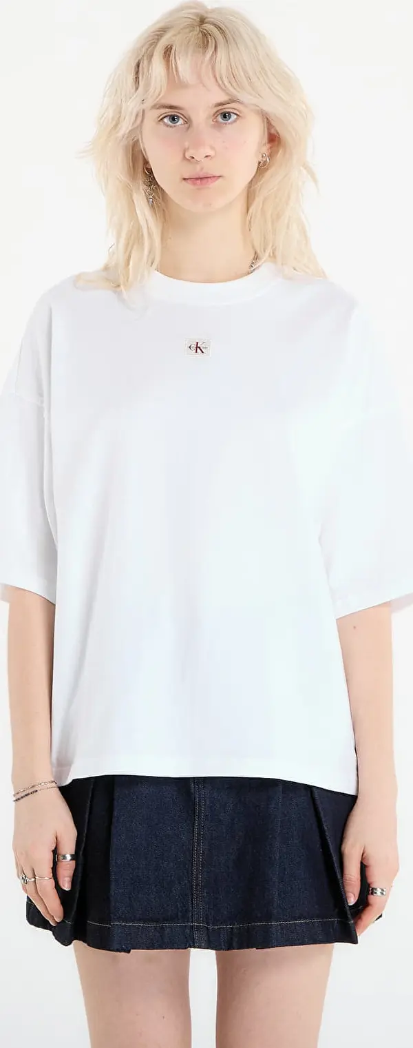 Calvin Klein Majice Calvin Klein Jeans Ss Woven Label Overs Tee White M