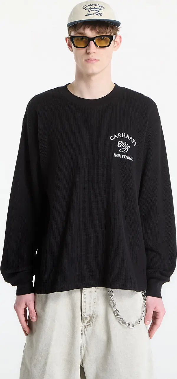 Carhartt WIP Majice Carhartt WIP L/S Eightynine Waffle T-Shirt UNISEX Black/ White M