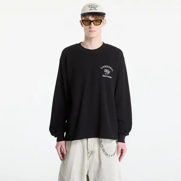 Carhartt WIP Majice Carhartt WIP L/S Eightynine Waffle T-Shirt UNISEX Black/ White XXL