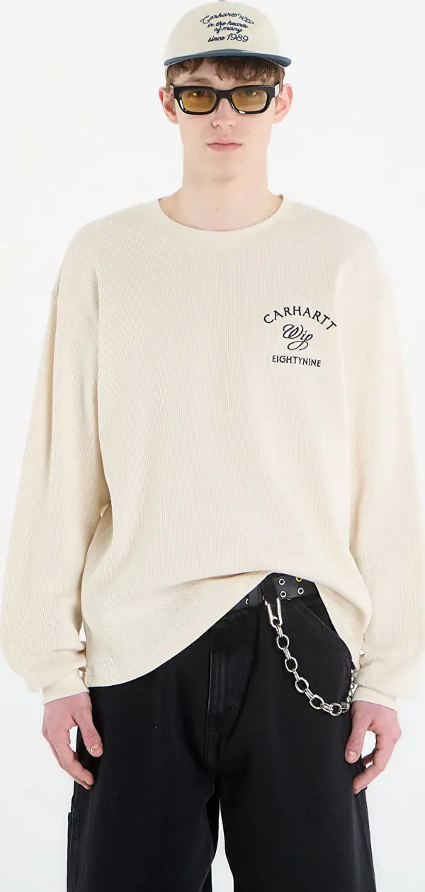 Carhartt WIP Majice Carhartt WIP L/S Eightynine Waffle T-Shirt UNISEX Natural/ Black M