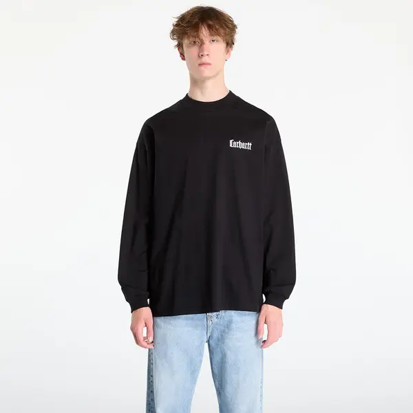 Carhartt WIP Majice Carhartt WIP L/S Schooling Mockneck T-Shirt UNISEX Black/ Wax S