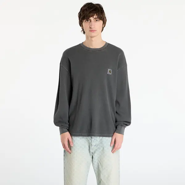 Carhartt WIP Majice Carhartt WIP L/S Vista Waffle T-Shirt UNISEX Black Garment Dyed L