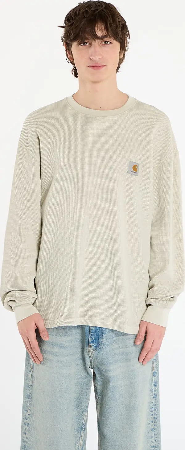 Carhartt WIP Majice Carhartt WIP L/S Vista Waffle T-Shirt UNISEX Fleur De Sel Garment Dyed XL