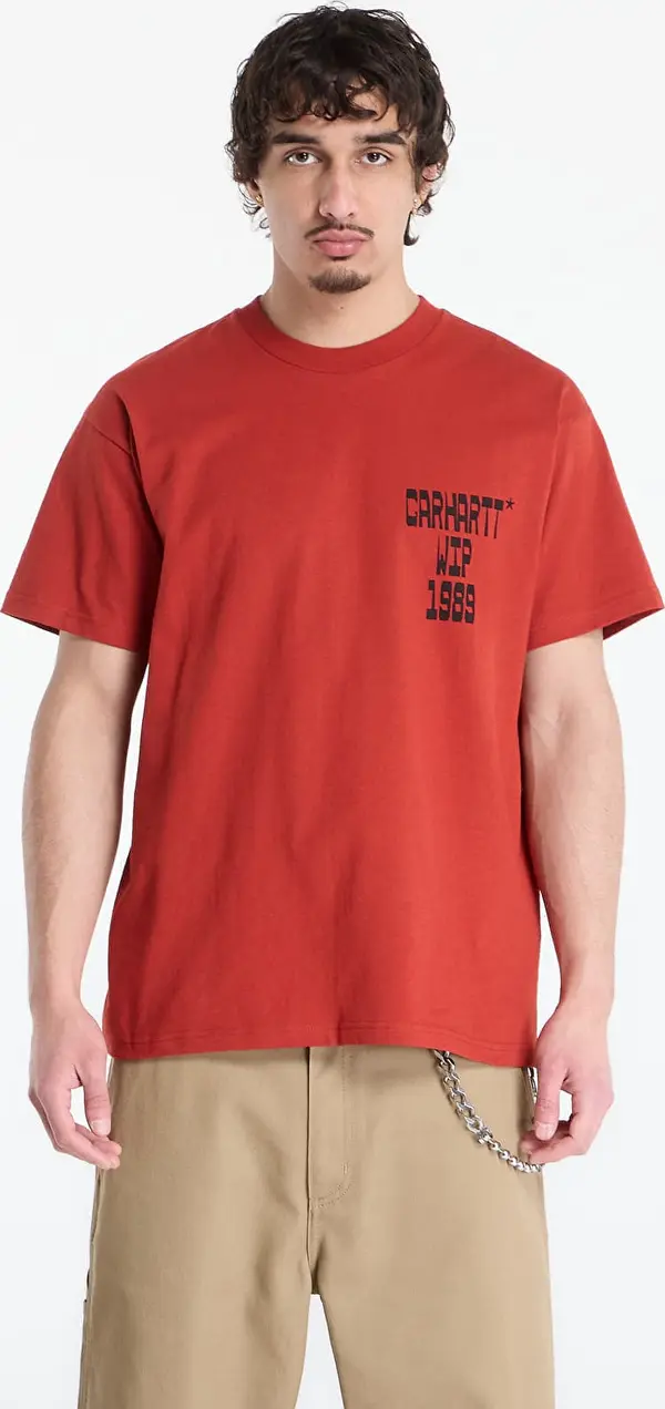 Carhartt WIP Majice Carhartt WIP S/S Blocks T-Shirt UNISEX Oxide Red M