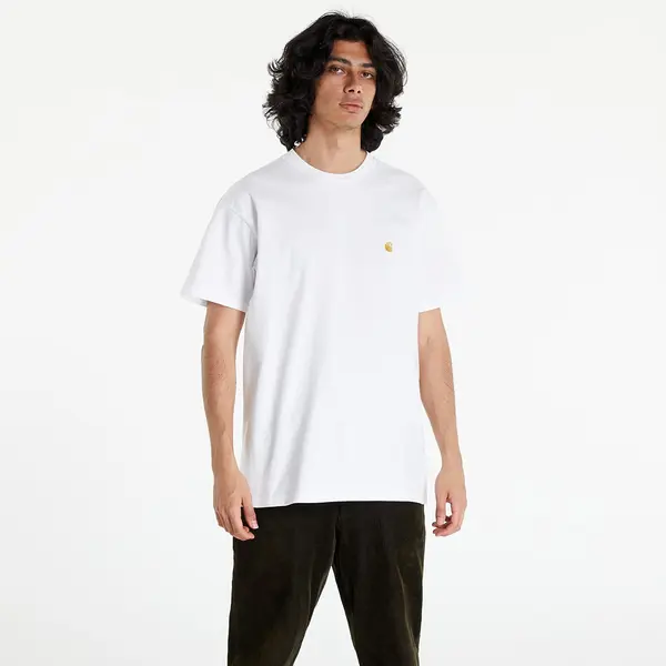 Carhartt WIP Majice Carhartt WIP S/S Chase T-Shirt White/ Gold L