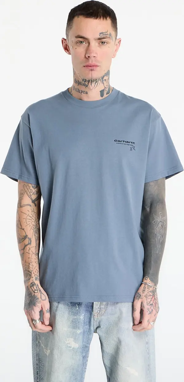 Carhartt WIP Majice Carhartt WIP S/S Garble T-Shirt UNISEX Velvet Blue XL