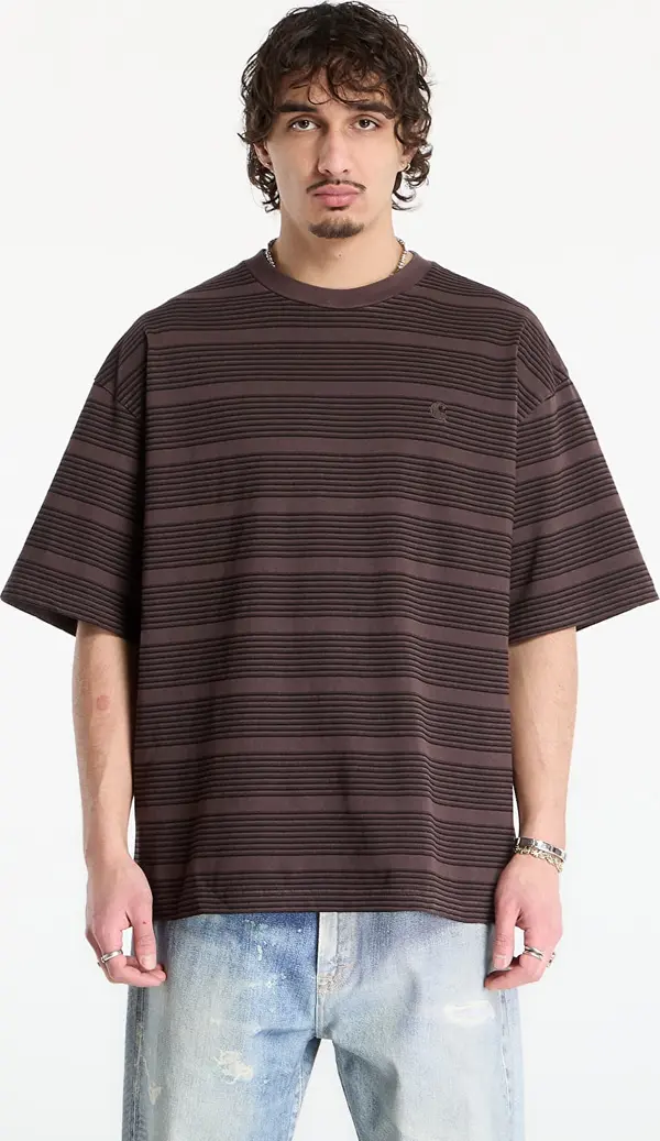 Carhartt WIP Majice Carhartt WIP S/S Hanson T-Shirt UNISEX Hanson Stripe/ Palisander XL