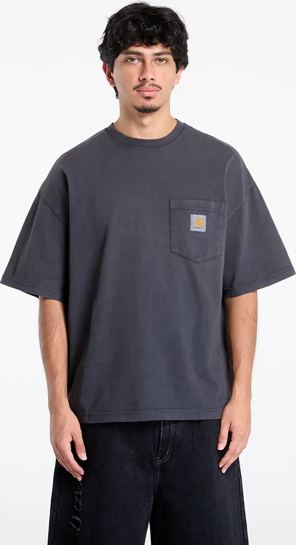 Carhartt WIP Majice Carhartt WIP S/S Hudson Pocket T-Shirt UNISEX Black Chalk Wash S