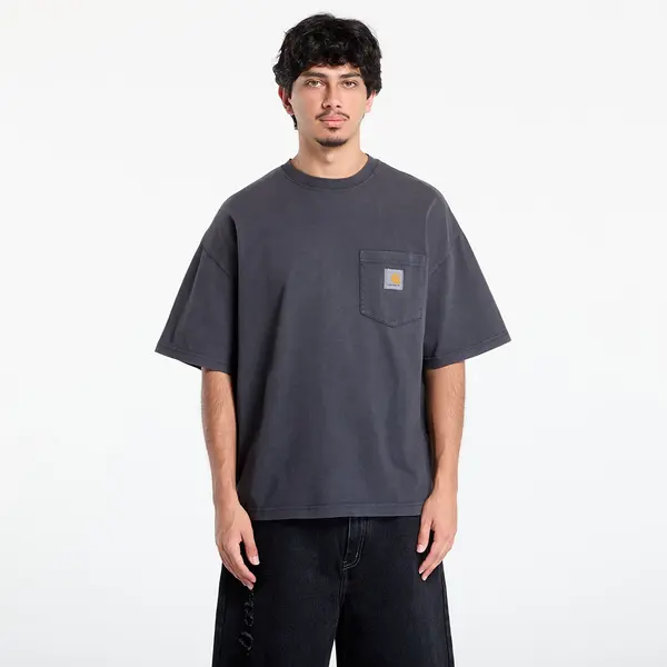 Carhartt WIP Majice Carhartt WIP S/S Hudson Pocket T-Shirt UNISEX Black Chalk Wash XS
