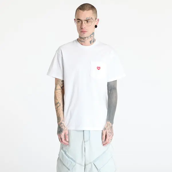 Carhartt WIP Majice Carhartt WIP S/S Pocket Heart T-Shirt UNISEX White/ Red L