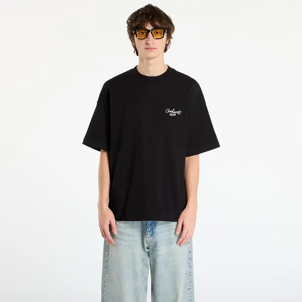 Carhartt WIP Majice Carhartt WIP S/S Signature Script T-Shirt Black/ White S