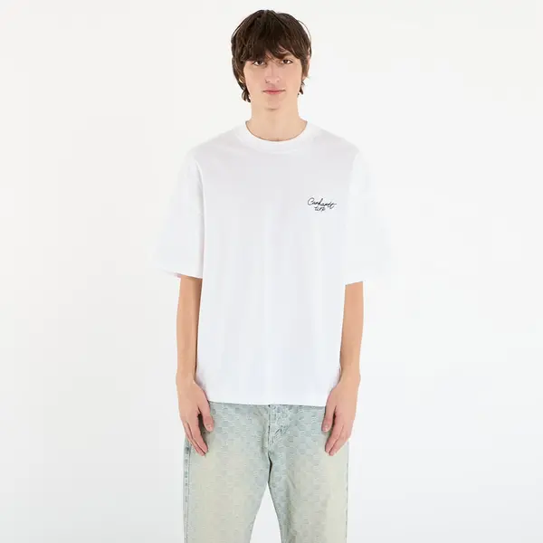 Carhartt WIP Majice Carhartt WIP S/S Signature Script T-Shirt White/ Black S