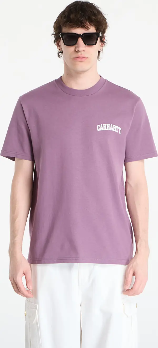 Carhartt WIP Majice Carhartt WIP S/S University Script T-Shirt UNISEX Phlox/ White XS