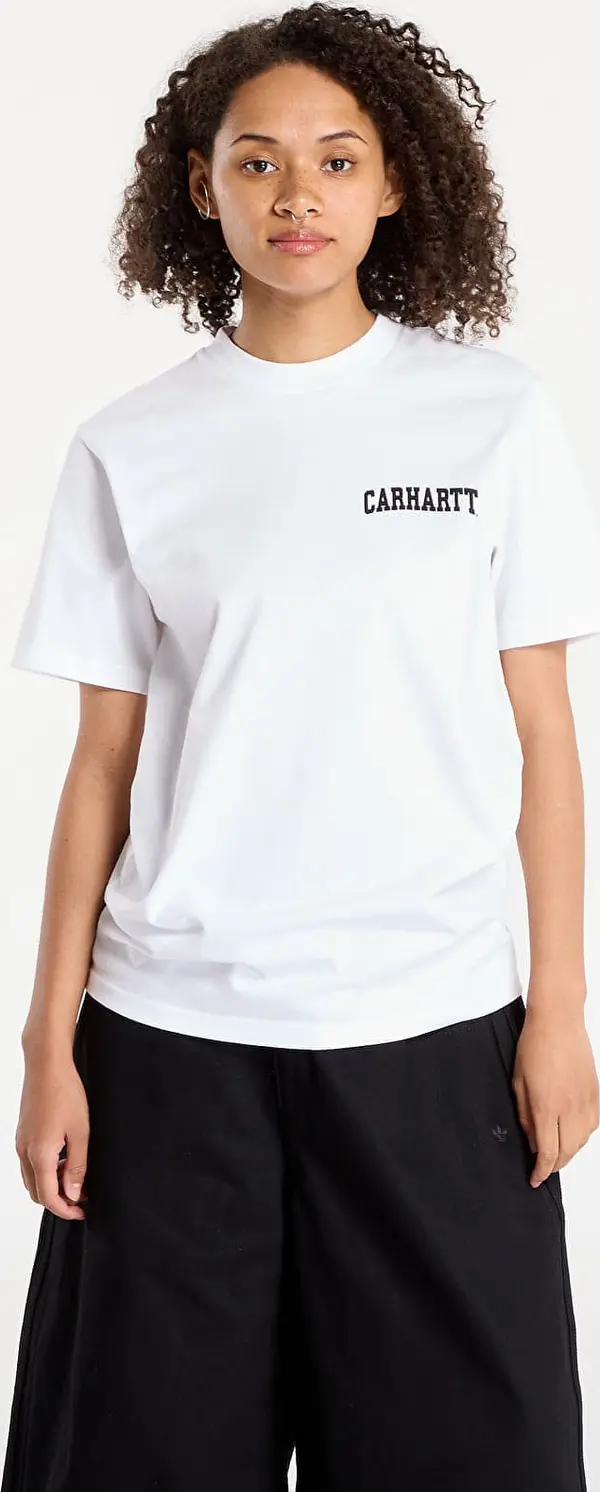 Carhartt WIP Majice Carhartt WIP S/S University Script T-Shirt UNISEX White/ Black XS