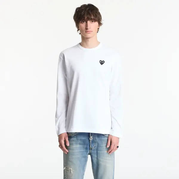 Comme des Garçons PLAY Majice Comme des Garçons PLAY T-Shirt Black Emblem Knit UNISEX White XXL