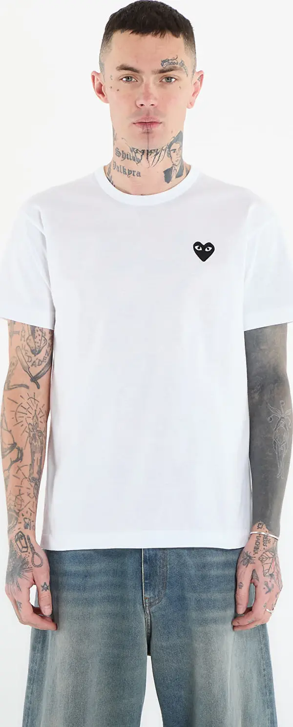 Comme des Garçons PLAY Majice Comme des Garçons PLAY T-Shirt Black Knit UNISEX White XXS