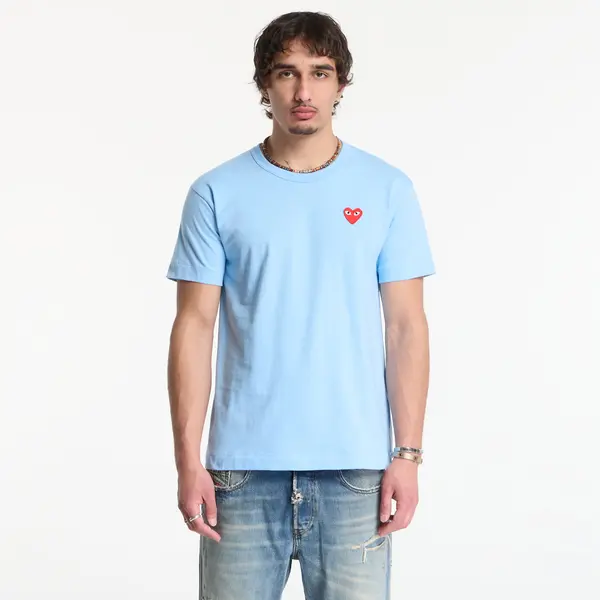 Comme des Garçons PLAY Majice Comme des Garçons PLAY T-Shirt Red Emblem Knit UNISEX Blue XS