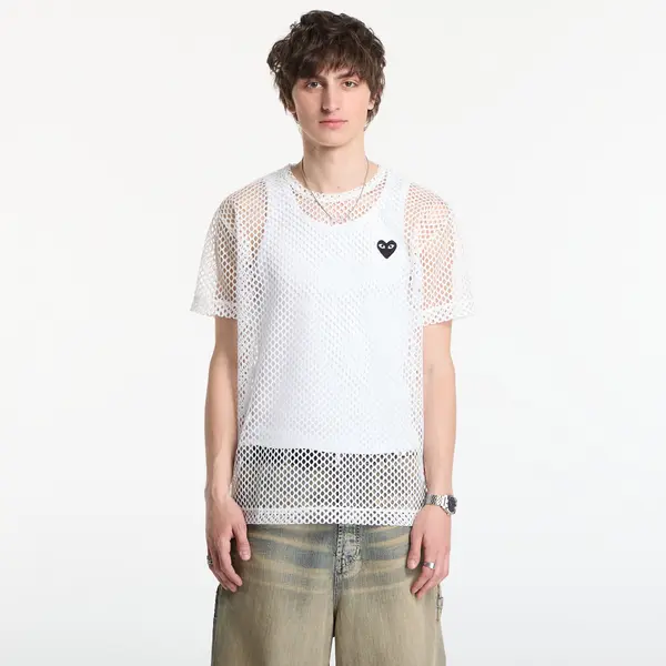 Comme des Garçons PLAY Majice Comme des Garçons PLAY T-Shirt Red Emblem White XXL