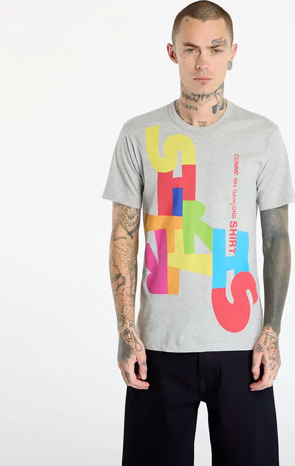 Comme des Garçons SHIRT Majice Comme des Garçons SHIRT T-Shirt With Graphic Print Top Grey M