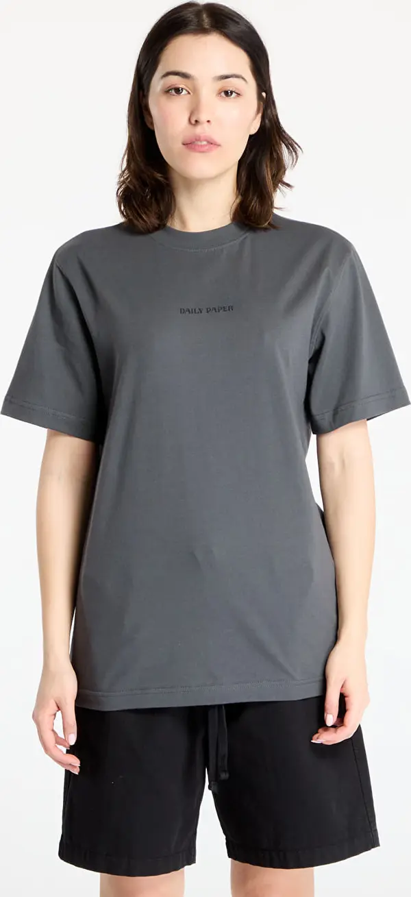 Daily Paper Majice Daily Paper Tin Lid T-Shirt UNISEX Black Oyster S