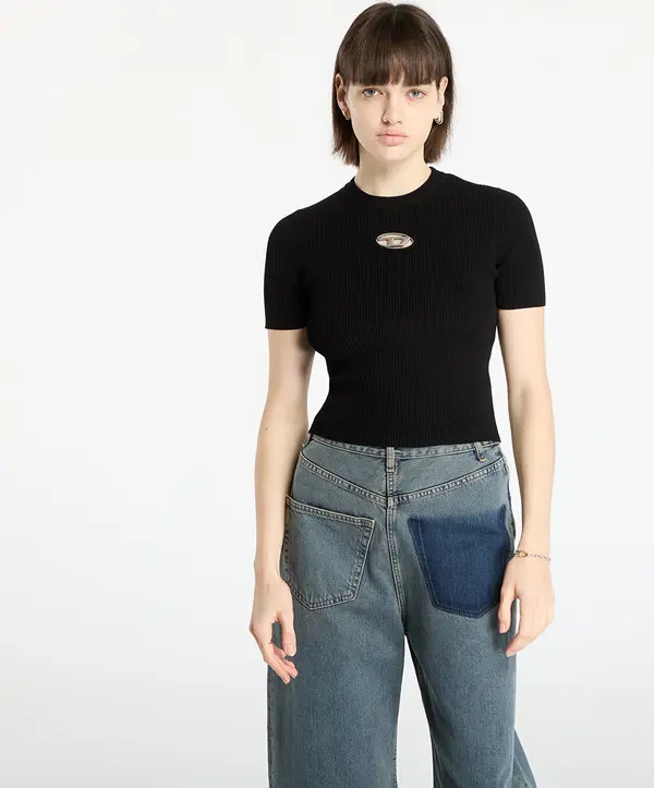 Diesel Majice DIESEL M-Valari-Ss Knitwear Black M