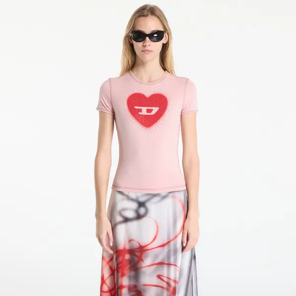 DIESEL Majice Diesel T-Uncuties-Long-S5 T-Shirt Pale Mauve L