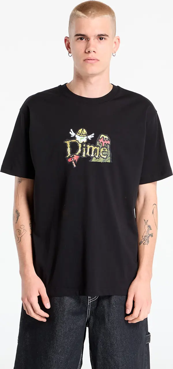 DIME Majice DIME Classic Fuzzy T-Shirt UNISEX Black S