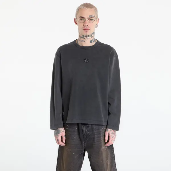 Filling Pieces Majice Filling Pieces Longsleeve Boxy Embroidered Vintage Black S