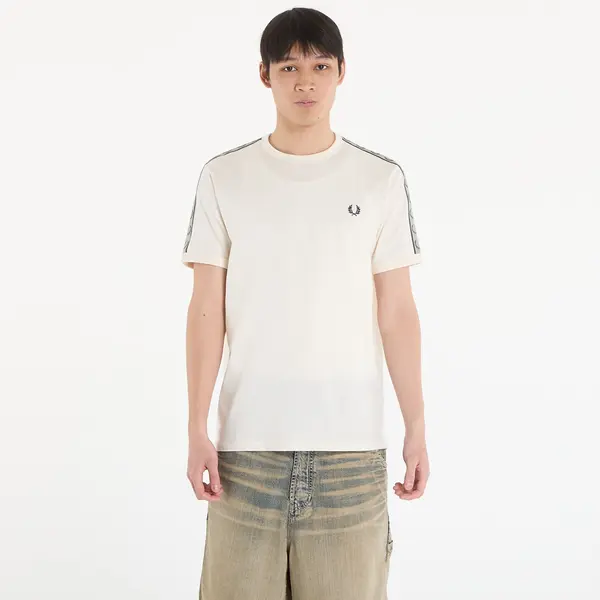 FRED PERRY Majice FRED PERRY Contrast Tape Ringer T-Shirt Ecru/ Navy M