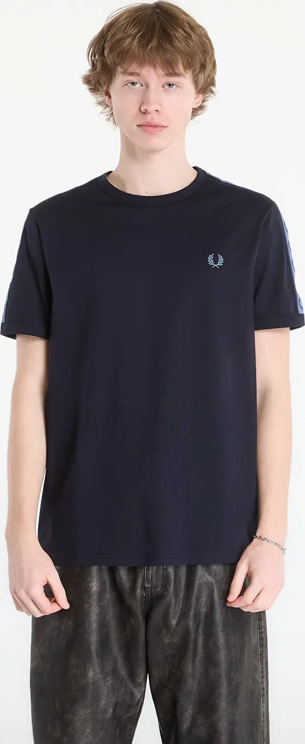 FRED PERRY Majice FRED PERRY Contrast Tape Ringer T-Shirt Navy/ Ace Blue M