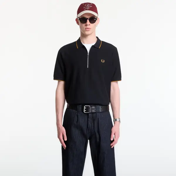 FRED PERRY Majice Fred Perry Crepe Pique Polo Shirt Black S